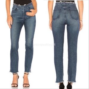3x1  TIN COO Raw Edge Distressed Waist & Hem Crop Jeans 28